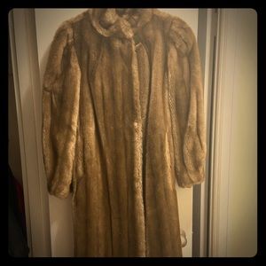 Faux mink coat